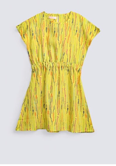 GIRLS PRINTED ELASTICATED BAND DRESS